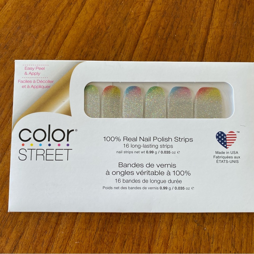 Color Street Rainbow Glitter Nail Polish Strips NWT “Throwing Shade”